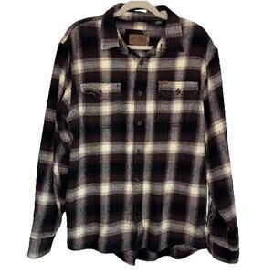Orvis‎ Shirt Mens Flannel Heavyweight Shirt Shacket Fishing Hunting Cabin Sz Med
